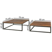 Couchtisch in Weiß - 75x75x27 (LxBxH)