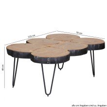 Couchtisch in Braun - 70x115x40 (LxBxH)