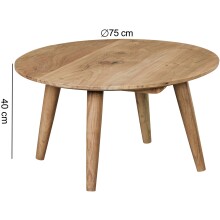 Couchtisch in Braun - 75x75x40 (LxBxH)