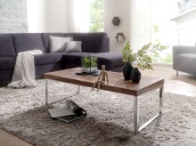 Couchtisch in Braun aus Sheesham Massivholz - 60x120x40cm (LxBxH)