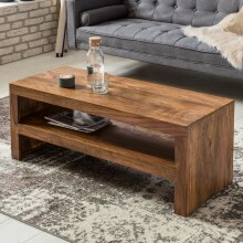 Couchtisch in Braun aus Sheesham Massivholz - 45x110x45cm (LxBxH)