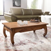 Couchtisch in Braun aus Sheesham Massivholz - 40x110x60cm (LxBxH)