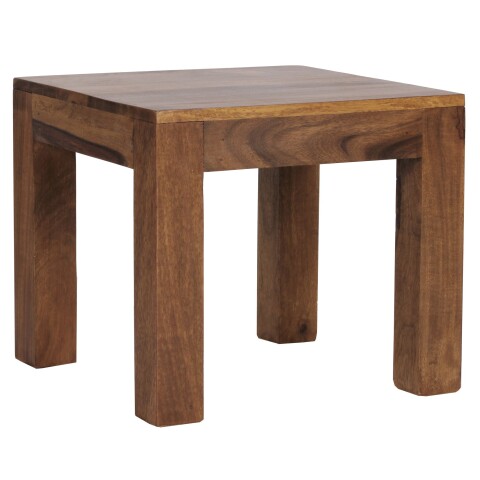 Couchtisch in Braun aus Massivholz Sheesham - 45x45x40cm (LxBxH)