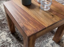 Couchtisch in Braun aus Massivholz Sheesham - 45x45x40cm (LxBxH)