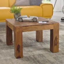 Couchtisch in Braun aus Sheesham Massivholz - 60x60x40cm...