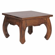 Couchtisch in Braun aus Massivholz Sheesham - 60x60x40cm...