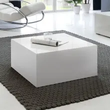 Couchtisch in Weiß aus MDF Holz - 60x60x30cm (LxBxH)