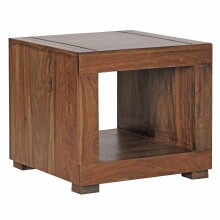 Couchtisch in Braun aus Sheesham Massivholz - 50x50x45cm...