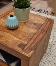 Couchtisch in Braun aus Sheesham Massivholz - 50x50x45cm (LxBxH)