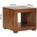 Couchtisch in Braun aus Sheesham Massivholz - 50x50x45cm (LxBxH)