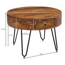 Couchtisch in Braun - 60x60x44 (LxBxH)