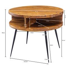 Couchtisch in Braun - 60x60x45 (LxBxH)