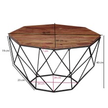Couchtisch in Braun - 66x66x40 (LxBxH)