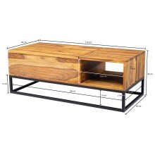 Couchtisch in Braun - 50x110x40 (LxBxH)