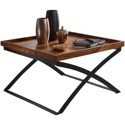Couchtisch in Braun - 63x63x39 (LxBxH)