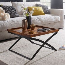 Couchtisch in Braun - 63x63x39 (LxBxH)
