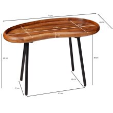 Couchtisch in Braun - 40x71x42 (LxBxH)