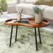 Couchtisch in Braun - 40x71x42 (LxBxH)