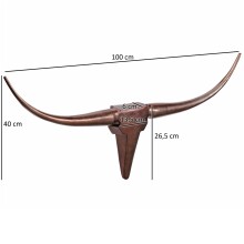 Dekogeweih in Braun aus Lackiertes Aluminium - 100x6x40cm (LxBxH)