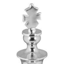 Dekofigur in Silber aus Aluminium - 22x22x70cm (LxBxH)