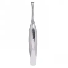 Dekovase in Silber aus Aluminium - 13x13x100cm (LxBxH)