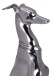 Dekofigur in Silber aus Aluminium - 18x25x70cm (LxBxH)
