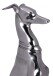 Dekofigur in Silber aus Aluminium - 18x25x70cm (LxBxH)