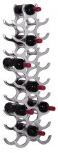 Weinregal in Silber aus Weinregal: Aluminium - 31x14x98cm...