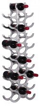 Weinregal in Silber aus Weinregal: Aluminium - 31x14x98cm...