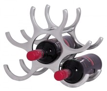 Weinregal in Silber aus Weinregal: Aluminium - 29x14x24cm...