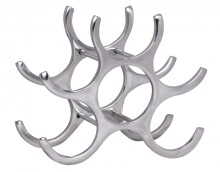 Weinregal in Silber aus Weinregal: Aluminium - 29x14x24cm...