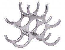 Weinregal in Silber aus Weinregal: Aluminium - 29x14x24cm (LxBxH)