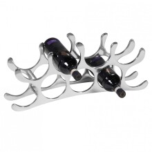 Weinregal in Silber - 55x12x20cm (LxBxH)