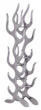 Weinregal in Silber aus Flaschenhalter: Aluminium - 32x14x94cm (LxBxH)
