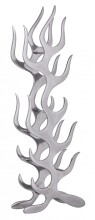 Weinregal in Silber aus Flaschenhalter: Aluminium - 32x14x94cm (LxBxH)