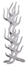 Weinregal in Silber aus Flaschenhalter: Aluminium - 32x14x94cm (LxBxH)