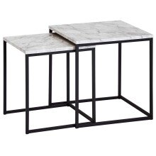Satztisch (2er Set) in Weiß - 40x40x42 (LxBxH)
