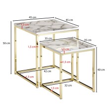 Satztisch (2er Set) - 45cm (L)