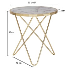 Beistelltisch in Weiß - 55x55x57 (LxBxH)