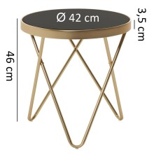 Beistelltisch in Schwarz - 46 (H)