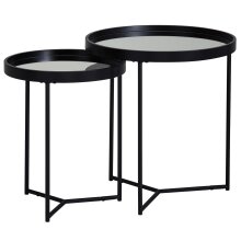 Satztisch (2er Set) in Schwarz - 45x45x50 (LxBxH)