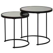 Satztisch (2er Set) in Schwarz - 50 (H)