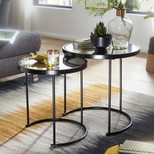 Satztisch (2er Set) in Schwarz - 50 (H)
