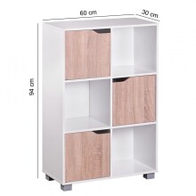 Bücherregal in Weiß - 60x30x94cm (LxBxH)
