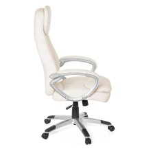 Bürostuhl in Cremefarben - 67x58x128cm (LxBxH)