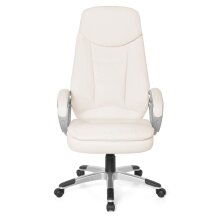 Bürostuhl in Cremefarben - 67x58x128cm (LxBxH)