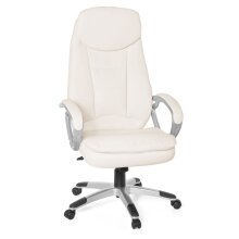 Bürostuhl in Cremefarben - 67x58x128cm (LxBxH)