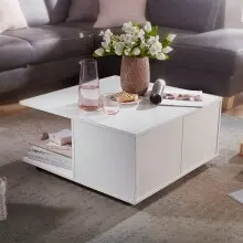 Couchtisch in Weiß - 70x70x36cm (LxBxH)