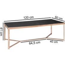 Couchtisch in Schwarz - 60x120x40 (LxBxH)