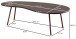 Couchtisch in Grau - 63x122x34cm (LxBxH)